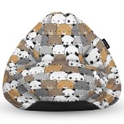Fotoliu Units Puf Bean Bag tip para XL, impermeabil, indoor/outdoor, sac interior, cu maner, 90 x 85 x 65 cm, ursuleti maro BEANUNB-PR-XL-EXT-135