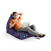 Fotoliu Units Puf Bean Bag tip Lounge, impermeabil, indoor/outdoor, sac interior, cu maner, 155 x 83 x 65 cm, Among Us Albastru BEANUNB-LGA-L-EXT-214