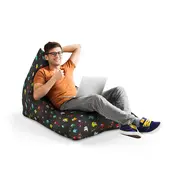 Fotoliu Units Puf Bean Bag tip Lounge, impermeabil, indoor/outdoor, sac interior, cu maner, 155 x 83 x 65 cm, Among Us Negru BEANUNB-LGA-L-EXT-213