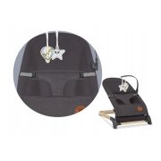 Lionelo - Fotoliu balansoar June, Cu arcada cu jucarii, Ergonomic, Balansare manuala, Pliabil, 0 luni+, Gri BYNLO-JUNE_GREY_STONE
