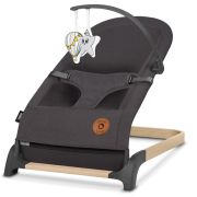 Lionelo - Fotoliu balansoar June, Cu arcada cu jucarii, Ergonomic, Balansare manuala, Pliabil, 0 luni+, Gri BYNLO-JUNE_GREY_STONE