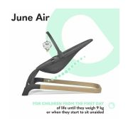 Lionelo - Fotoliu balansoar June AIR, Cu arcada cu jucarii, Ergonomic, Permite circulatia aerului, Balansare manuala, Pliabil, 0 luni+, Gri BYNLO-JUNE_AIR_GREY_STONE