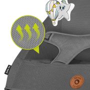 Lionelo - Fotoliu balansoar June AIR, Cu arcada cu jucarii, Ergonomic, Permite circulatia aerului, Balansare manuala, Pliabil, 0 luni+, Gri BYNLO-JUNE_AIR_GREY_STONE