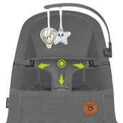 Lionelo - Fotoliu balansoar June AIR, Cu arcada cu jucarii, Ergonomic, Permite circulatia aerului, Balansare manuala, Pliabil, 0 luni+, Gri BYNLO-JUNE_AIR_GREY_STONE