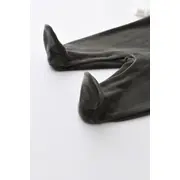 Salopeta Ursulet cu maneca lunga si botosei din 80%bumbac organic si 20% poliester - Antracit, Baby Cosy (Marime: 6-9 luni) JEMBC-CSYK6011-6