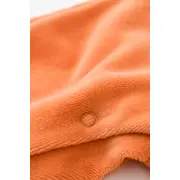 Salopeta Ursulet cu maneca lunga si botosei din 80%bumbac organic si 20% poliester - Portocaliu, Baby Cosy (Marime: 3-6 Luni) JEMBC-CSYK6012-3