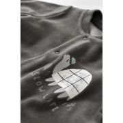 Set Broscuta cu salopeta si body din 80%bumbac organic si 20% poliester - Antracit, Baby Cosy (Marime: 3-6 Luni) JEMBC-CSYK6020-3