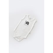 Set Broscuta cu salopeta si body din 80%bumbac organic si 20% poliester - Antracit, Baby Cosy (Marime: 6-9 luni) JEMBC-CSYK6020-6