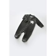 Set Broscuta cu salopeta si body din 80%bumbac organic si 20% poliester - Antracit, Baby Cosy (Marime: 6-9 luni) JEMBC-CSYK6020-6
