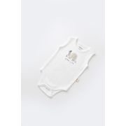 Set Broscuta cu salopeta si body din 80%bumbac organic si 20% poliester - Crem, Baby Cosy (Marime: 0-3 Luni) JEMBC-CSYK6019-0