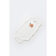 Set Broscuta cu salopeta si body din 80%bumbac organic si 20% poliester - Portocaliu, Baby Cosy (Marime: 0-3 Luni) JEMBC-CSYK6021-0