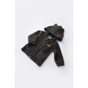 Set Ursulet cu bluzita cu fermoar si gluga si panataloni lungi din 80%bumbac organic si 20% poliester - Antracit, Baby Cosy (Marime: 9-12 luni) JEMBC-CSYK6016-9