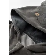 Set Ursulet cu bluzita cu fermoar si gluga si panataloni lungi din 80%bumbac organic si 20% poliester - Antracit, Baby Cosy (Marime: 9-12 luni) JEMBC-CSYK6016-9