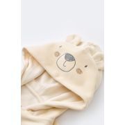Set Ursulet cu bluzita cu fermoar si gluga si panataloni lungi din 80%bumbac organic si 20% poliester - Crem, Baby Cosy (Marime: 12-18 Luni) JEMBC-CSYK6015-12