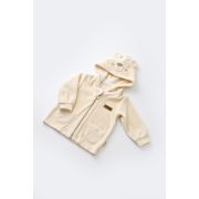 Set Ursulet cu bluzita cu fermoar si gluga si panataloni lungi din 80%bumbac organic si 20% poliester - Crem, Baby Cosy (Marime: 6-9 luni) JEMBC-CSYK6015-6