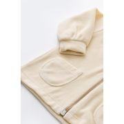 Set Ursulet cu bluzita cu fermoar si gluga si panataloni lungi din 80%bumbac organic si 20% poliester - Crem, Baby Cosy (Marime: 9-12 luni) JEMBC-CSYK6015-9