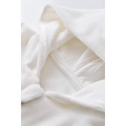 Set Ursulet cu bluzita cu fermoar si gluga si panataloni lungi din 80%bumbac organic si 20% poliester - Ecru, Baby Cosy (Marime: 12-18 Luni) JEMBC-CSYK6014-12