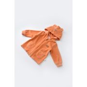 Set Ursulet cu bluzita cu fermoar si gluga si panataloni lungi din 80%bumbac organic si 20% poliester - Portocaliu, Baby Cosy (Marime: 18-24 Luni) JEMBC-CSYK6017-18
