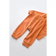 Set Ursulet cu bluzita cu fermoar si gluga si panataloni lungi din 80%bumbac organic si 20% poliester - Portocaliu, Baby Cosy (Marime: 6-9 luni) JEMBC-CSYK6017-6