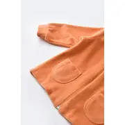 Set Ursulet cu bluzita cu fermoar si gluga si panataloni lungi din 80%bumbac organic si 20% poliester - Portocaliu, Baby Cosy (Marime: 6-9 luni) JEMBC-CSYK6017-6
