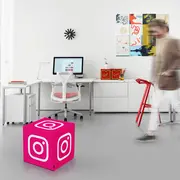 Taburet Units, cub, Social Media 1, 45 x 45 x 45 cm BEANUN-CU-045-V4