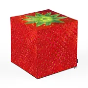 Taburet Units, cub, capsuna, 45 x 45 x 45 cm BEANUN-CU-045-V1