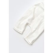 Salopeta Velvet cu bretele din 80%bumbac organic si 20% poliester - Ecru, Baby Cosy (Marime: 18-24 Luni) JEMBC-CSYK6032-18
