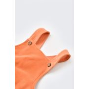 Salopeta Velvet cu bretele din 80%bumbac organic si 20% poliester - Portocaliu, Baby Cosy (Marime: 18-24 Luni) JEMBC-CSYK6035-18
