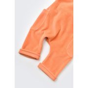 Salopeta Velvet cu bretele din 80%bumbac organic si 20% poliester - Portocaliu, Baby Cosy (Marime: 6-9 luni) JEMBC-CSYK6035-6