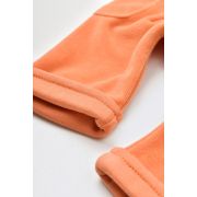 Salopeta Velvet cu bretele din 80%bumbac organic si 20% poliester - Portocaliu, Baby Cosy (Marime: 9-12 luni) JEMBC-CSYK6035-9