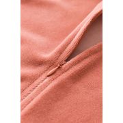 Salopeta cu maneca lunga si fermoar din 80%bumbac organic si 20% poliester - Caramiziu, Baby Cosy (Marime: 9-12 luni) JEMBC-CSYK6031-9