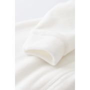 Salopeta cu maneca lunga si fermoar din 80%bumbac organic si 20% poliester - Ecru, Baby Cosy (Marime: 6-9 luni) JEMBC-CSYK6027-6