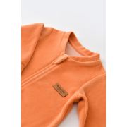 Salopeta cu maneca lunga si fermoar din 80%bumbac organic si 20% poliester - Portocaliu, Baby Cosy (Marime: 9-12 luni) JEMBC-CSYK6030-9