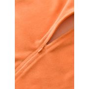Salopeta cu maneca lunga si fermoar din 80%bumbac organic si 20% poliester - Portocaliu, Baby Cosy (Marime: 9-12 luni) JEMBC-CSYK6030-9