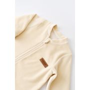 Salopeta cu maneca lunga si fermoar din 80%bumbac organic si 20% poliester -Crem, Baby Cosy (Marime: 3-6 Luni) JEMBC-CSYK6028-3