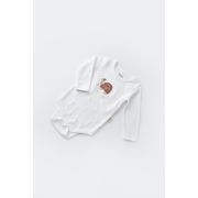 Set 3 piese Broscuta cu body, pantalonasi si vestuta din 80%bumbac organic si 20% poliester - Caramiziu, Baby Cosy (Marime: 3-6 Luni) JEMBC-CSYK6026-3
