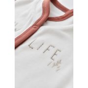 Set 3 piese Broscuta cu body, pantalonasi si vestuta din 80%bumbac organic si 20% poliester - Caramiziu, Baby Cosy (Marime: 3-6 Luni) JEMBC-CSYK6026-3