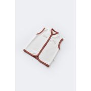 Set 3 piese Broscuta cu body, pantalonasi si vestuta din 80%bumbac organic si 20% poliester - Caramiziu, Baby Cosy (Marime: 6-9 luni) JEMBC-CSYK6026-6