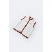 Set 3 piese Broscuta cu body, pantalonasi si vestuta din 80%bumbac organic si 20% poliester - Caramiziu, Baby Cosy (Marime: 6-9 luni) JEMBC-CSYK6026-6