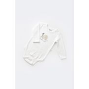 Set 3 piese Broscuta cu body, pantalonasi si vestuta din 80%bumbac organic si 20% poliester - Crem, Baby Cosy (Marime: 18-24 Luni) JEMBC-CSYK6023-18