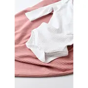 Body Bebe Unisex cu maneca lunga din 95% bumbac organic cu 5% elastan - Alb, Baby Cosy (Marime: 9-12 luni) JEMBC-CSYR4307-9