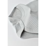 Body Bebe Unisex cu maneca lunga din 95% bumbac organic cu 5% elastan - Gri, Baby Cosy (Marime: 6-9 luni) JEMBC-CSYR4300-6