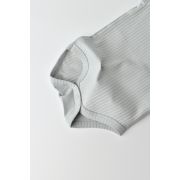 Body Bebe Unisex cu maneca lunga din 95% bumbac organic cu 5% elastan - Gri, Baby Cosy (Marime: 6-9 luni) JEMBC-CSYR4300-6