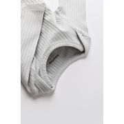 Body Bebe Unisex cu maneca lunga din 95% bumbac organic cu 5% elastan - Gri, Baby Cosy (Marime: 6-9 luni) JEMBC-CSYR4300-6