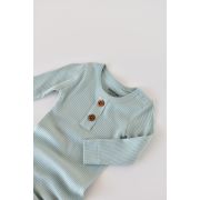 Salopeta cu maneca lunga si panataloni lungi din bumbac organic si modal - Mint (Marime: 3-6 Luni) JEMBC-CSYM11417-3