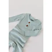 Salopeta cu maneca lunga si panataloni lungi din bumbac organic si modal - Mint (Marime: 9-12 luni) JEMBC-CSYM11417-9