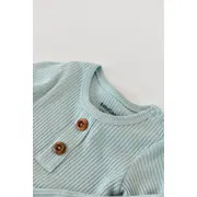 Salopeta cu maneca lunga si panataloni lungi din bumbac organic si modal - Mint (Marime: 9-12 luni) JEMBC-CSYM11417-9