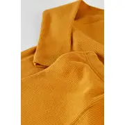 Set 3 piese: bluzita cu maneca lunga, panataloni lungi si caciulita din bumbac organic si modal - Mustar (Marime: 6-9 luni) JEMBC-CSYM21500-6