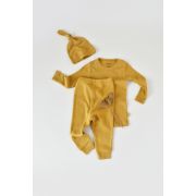 Set 3 piese: bluzita cu maneca lunga, panataloni lungi si caciulita din bumbac organic si modal - Sofran, Baby Cosy (Marime: 18-24 Luni) JEMBC-CSYM21505-18
