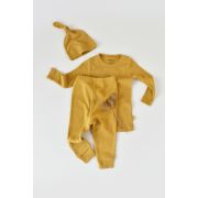 Set 3 piese: bluzita cu maneca lunga, panataloni lungi si caciulita din bumbac organic si modal - Sofran, Baby Cosy (Marime: 18-24 Luni) JEMBC-CSYM21505-18